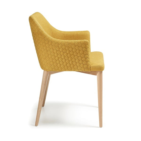 Sinepju dzeltens ēdamistabas krēsls Kave Home Danai-image-2