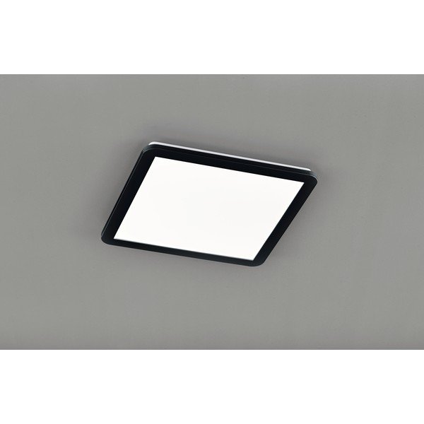 Matēts melns LED griestu gaismeklis 40x40 cm Camilla – Trio-image-1