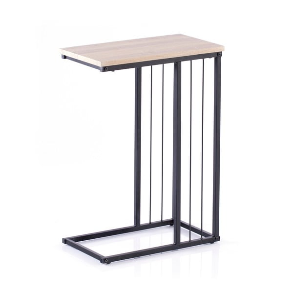 Sānu galdiņš ar ozolkoka imitācijas galda virsmu 25x45 cm Flurta – Homede