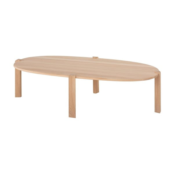 Dabīga toņa ozola masīvkoka žurnālgaldiņš 80x150 cm Kulin – Gazzda