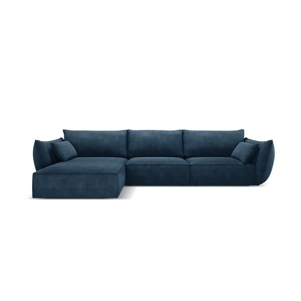 Tumši zils stūra dīvāns (kreisais stūris) Vanda – Mazzini Sofas