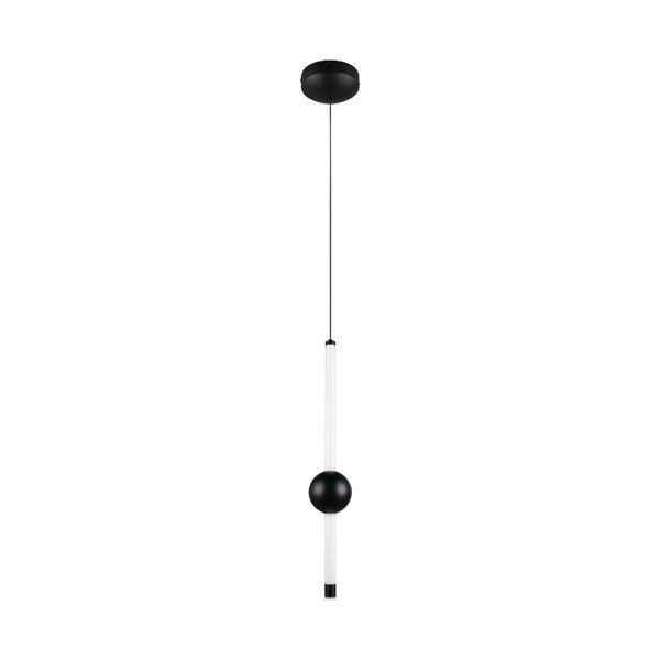 Matēti melna LED piekaramā lampa ar regulējamu spilgtumu Melita – Trio