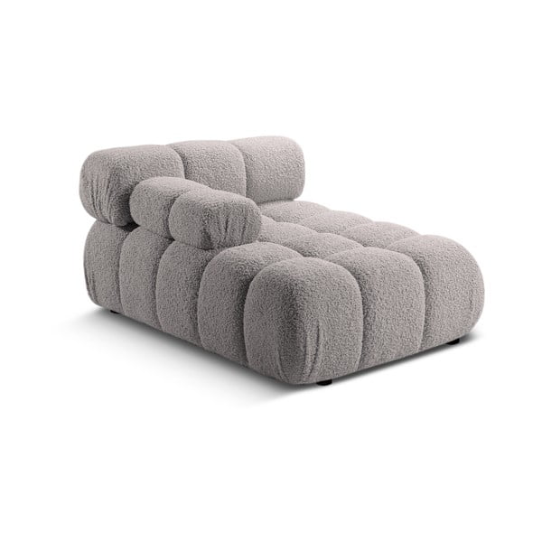 Gaiši pelēka modulārā dīvāna daļa no buklē auduma (ar kreiso stūri) Bellis – Micadoni Home-image-4