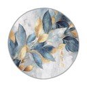 Zils/zelta krāsas mazgājams apaļš paklājs ø 80 cm Golden Leaves – Mila Home