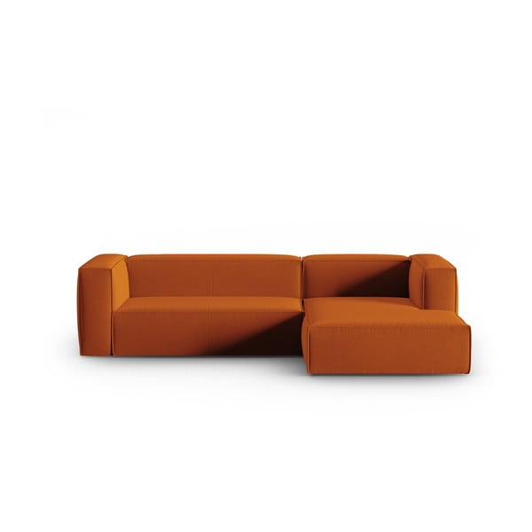 Oranžs samta stūra dīvāns Mackay – Cosmopolitan Design