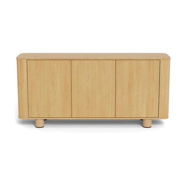 Dabīga toņa kumode ar ozolkoka imitāciju 160x75x40 cm Atmore – Actona-image-3