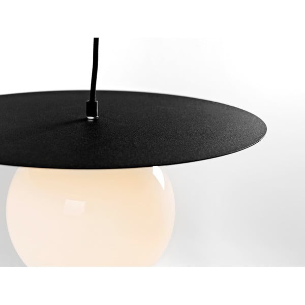 Melna piekaramā lampa ar stikla abažūru ø 40 cm Skiva Ball – CustomForm-image-4