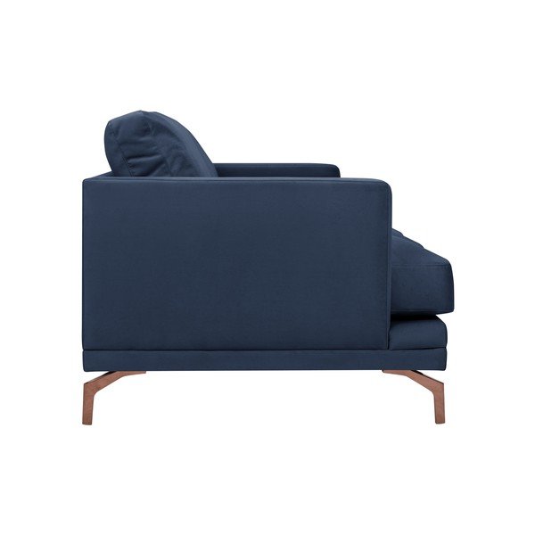 Tumši zils trīsvietīgs dīvāns ar zeltainām kājām Windsor & Co Sofas Jupiter-image-2