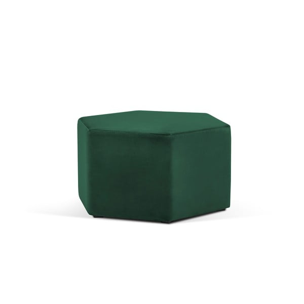Tumši zaļš samta pufs Milo Casa Marina, ⌀ 80 cm
