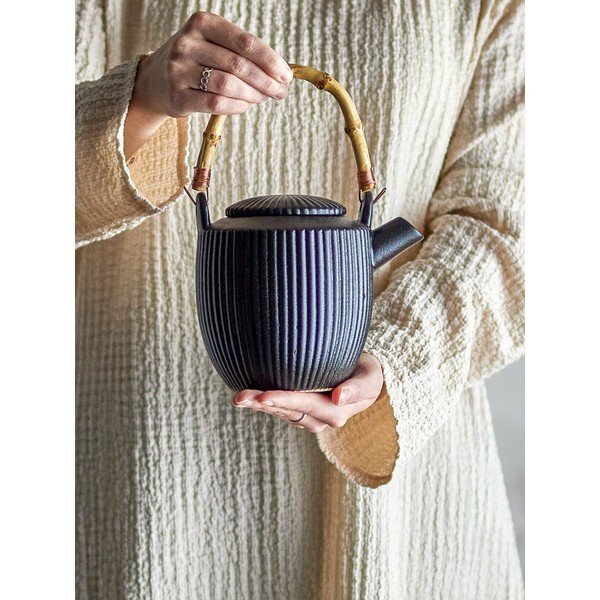 Melna akmensmasas tējkanna 850 ml Neri – Bloomingville-image-3