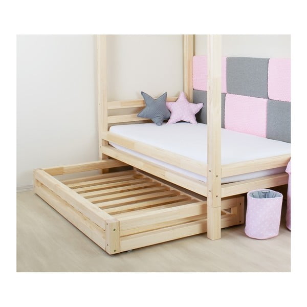 Benlemi lakota atvilktne zem gultas un 4 pagarinātas kājas, gultai 90 x 180 cm-image-2