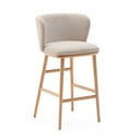Bēšs bāra krēsls (sēdekļa augstums 65 cm) Ciselia – Kave Home