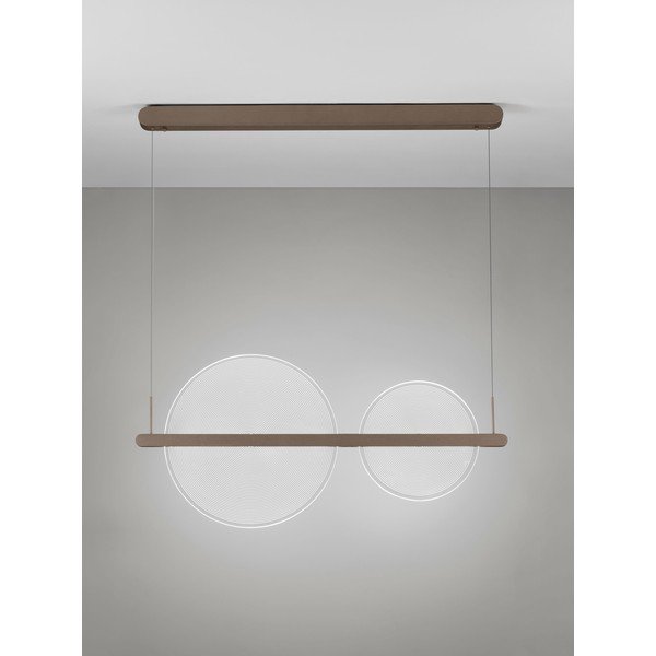Brūna alumīnija LED piekaramā lampa ar regulējamu spilgtumu ar akrila stikla abažūru Noah – Nova Luce-image-4