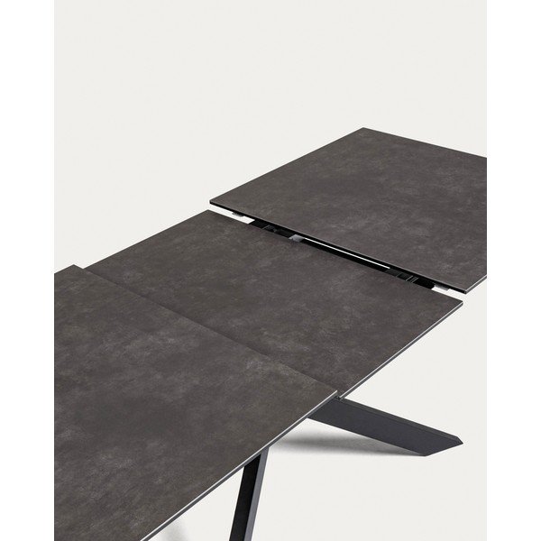 Izvelkams ēdamgalds ar papildu galda virsmu ar keramikas virsmu 90x160 cm Atminda – Kave Home-image-4