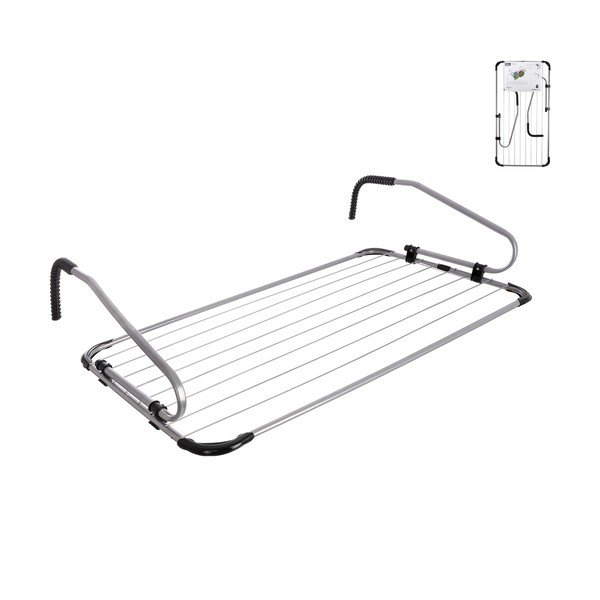 Sudraba krāsas piekarināms veļas žāvētājs 10,5 m – Orion