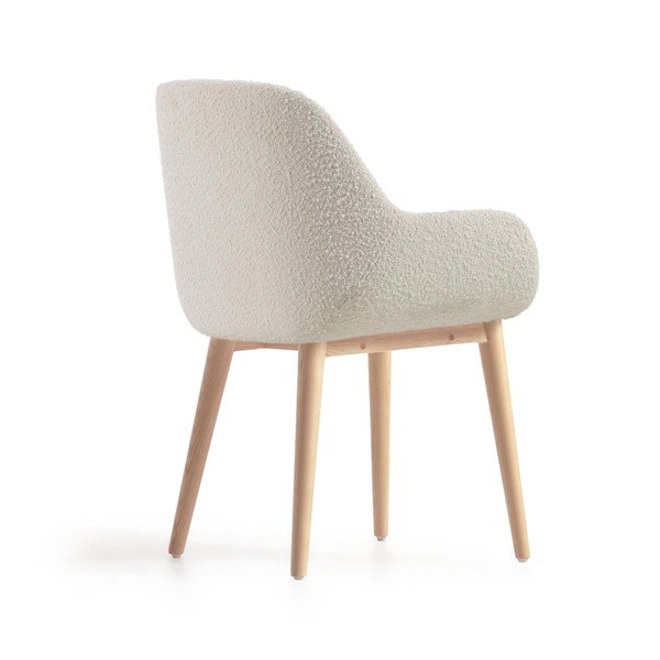 Balts polsterēts ēdamistabas krēsls Konna – Kave Home-image-4