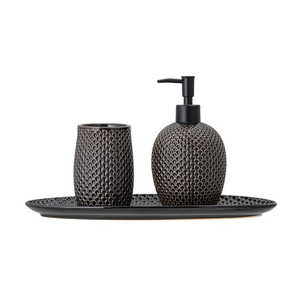 Pelēks māla vannas istabas piederumu komplekts Hrin – Bloomingville-image-3