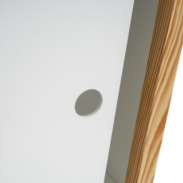 Balts bērnu grāmatu plaukts ar bīdāmām durvīm 70x77 cm – Casa Selección-image-4