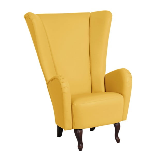 Dzeltens mākslīgās ādas krēsls Max Winzer Aurora
