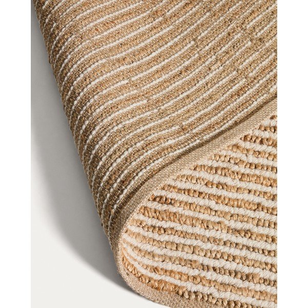 Dabīga toņa ar rokām darināts džutas paklājs 200x300 cm Derule – Kave Home-image-1
