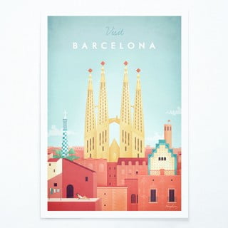 Plakāts Travelposter Barcelona, 30 x 40 cm
