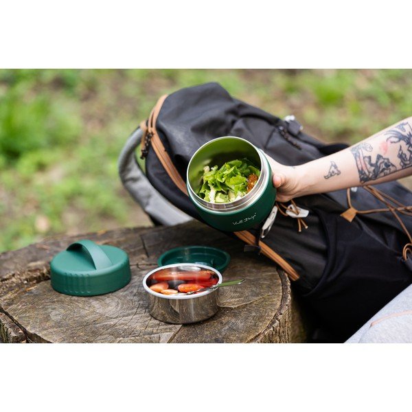 Zaļš nerūsējošā tērauda termoss pārtikai 680 ml Fuori – Vialli Design-image-2