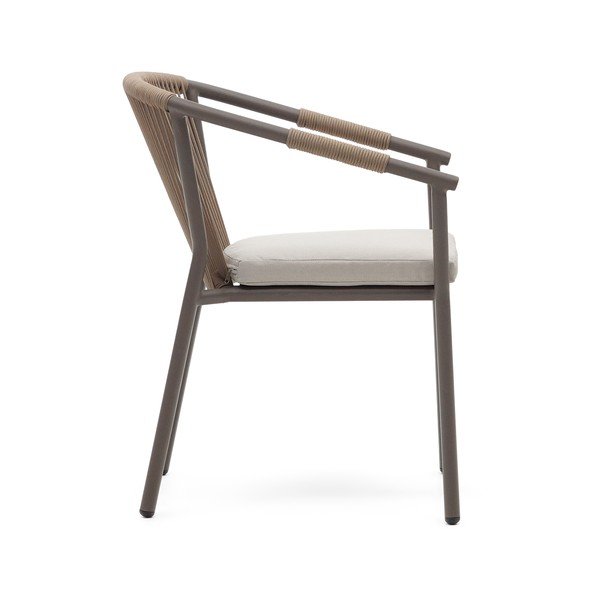 Bēšs metāla dārza krēsls Xelida – Kave Home-image-2