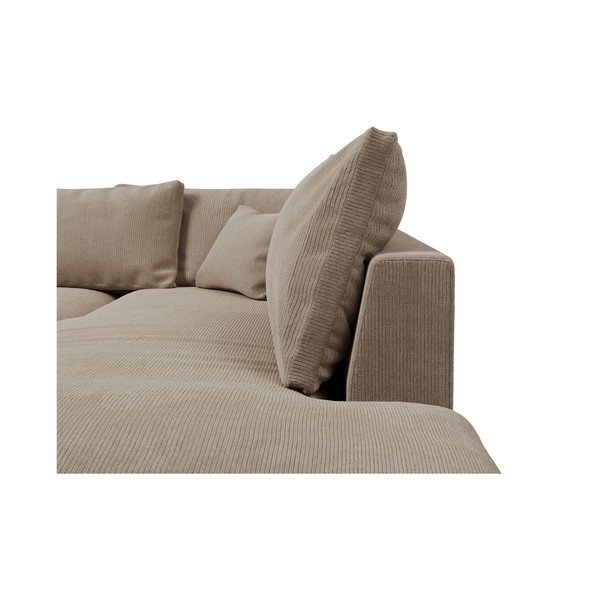 Krēmkrāsas velveta stūra dīvāns (labais stūris) Comfy – Scandic-image-4