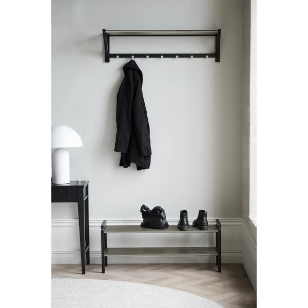 Balts ozola masīvkoka apavu plaukts Confetti – Rowico-image-1