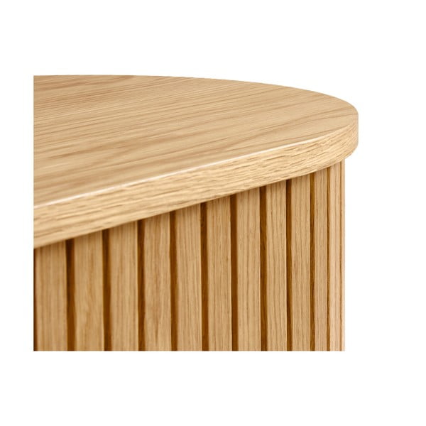 Dabīga toņa TV galdiņš ar ozolkoka imitāciju 56x180 cm Nola – Unique Furniture-image-2