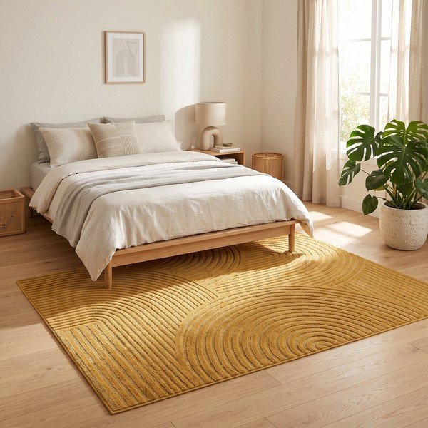 Okera dzeltens paklājs 200x290 cm Whirl – ESTE-image-2