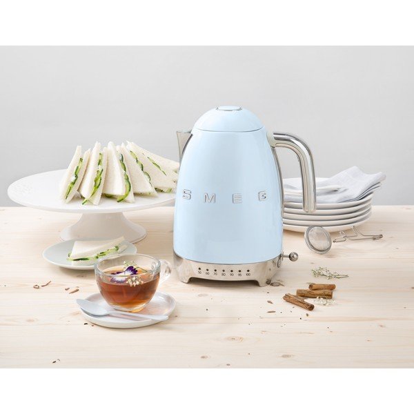 Gaiši zila nerūsējošā tērauda elektriskā tējkanna 1,7 l Retro Style – SMEG-image-1