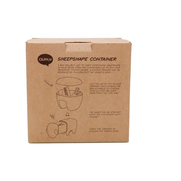 Caurspīdīgs daudzfunkcionāls trauks aitas formā Qualy&CO Sheepshape Container-image-2