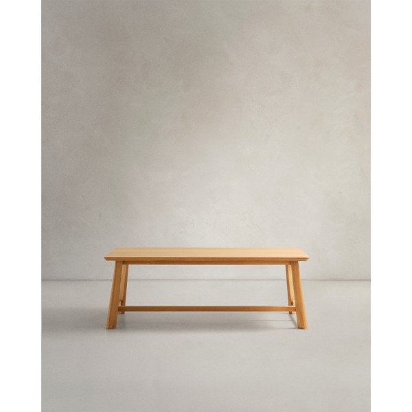 Ēdamgalds ar ozolkoka imitācijas galda virsmu 100x220 cm Idun – Kave Home-image-2