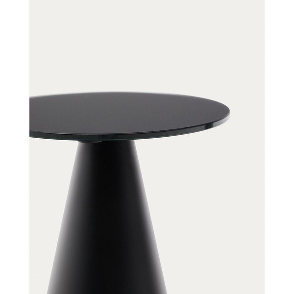 Apaļš sānu galdiņš ar stikla galda virsmu ø 30 cm Wilshire – Kave Home-image-4