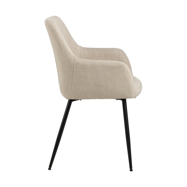 Bēši polsterēti ēdamistabas krēsli ar roku balstiem (2 gab.) Lizzy – Actona-image-3