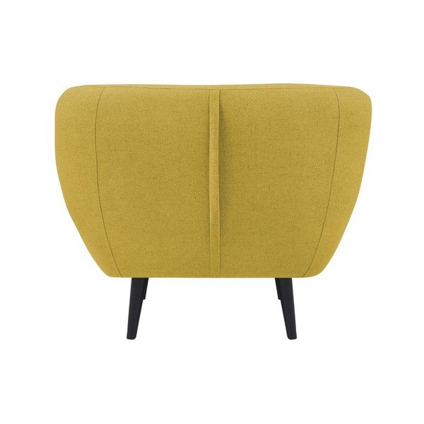 Dzeltens krēsls ar brūnām kājām Mazzini Sofas Piemont-image-1