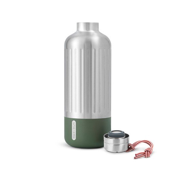 Sudraba krāsas nerūsējošā tērauda termopudele 850 ml Explorer – Black + Blum-image-2