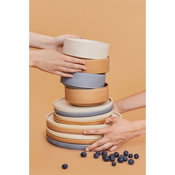 Brūnu keramikas trauku komplekts (12 gab.) Bonami Selection Malia-image-1