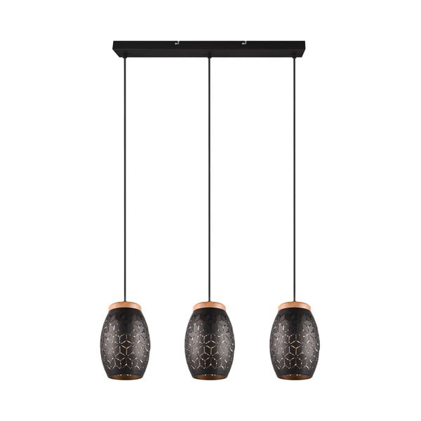 Melna piekaramā lampa ø 15 cm Bidar – Trio