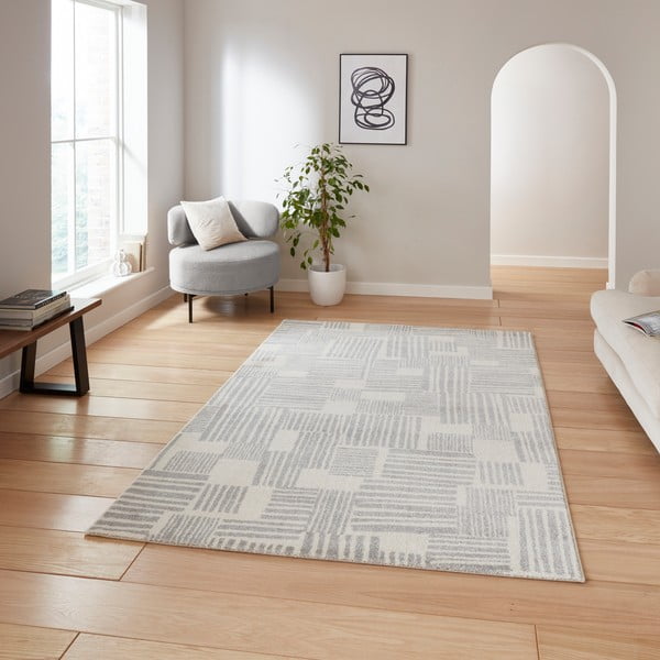 Gaiši pelēks paklājs 120x170 cm Blocks – Catherine Lansfield-image-2