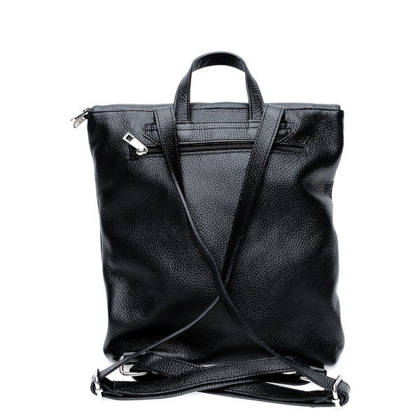 Melna ādas mugursoma Isabella Rhea-image-3