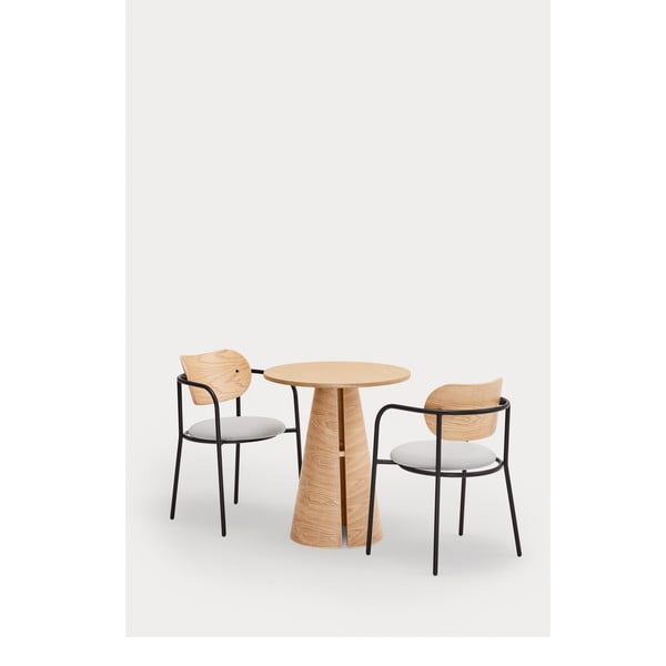 Dabīga toņa apaļš ēdamgalds ar ozolkoka imitāciju ø 65 cm Cep – Teulat-image-3