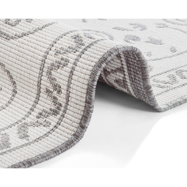 Pelēks un krēmkrāsas āra paklājs NORTHRUGS Leyte, 160 x 230 cm-image-1