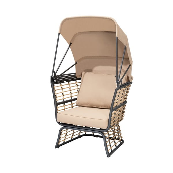 Bēšs metāla dārza atpūtas krēsls Paros – Garden Pleasure-image-4