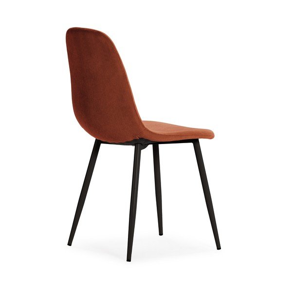 Terakotas oranži polsterēti pusdienu krēsli (4 gab.) Minka – Marckeric-image-2