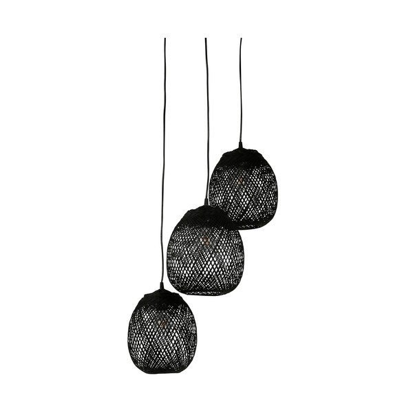 Melna piekaramā lampa 40x40 cm Elme – Côté Table-image-3