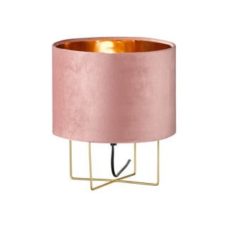Rozā galda lampa Fischer & Honsel Aura, augstums 32 cm