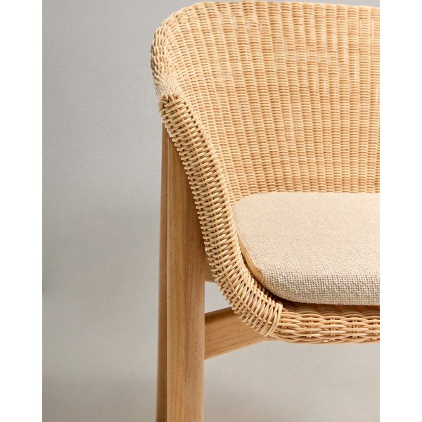 Dabīga toņa rotangpalmas dārza krēsls Galea – Kave Home-image-4