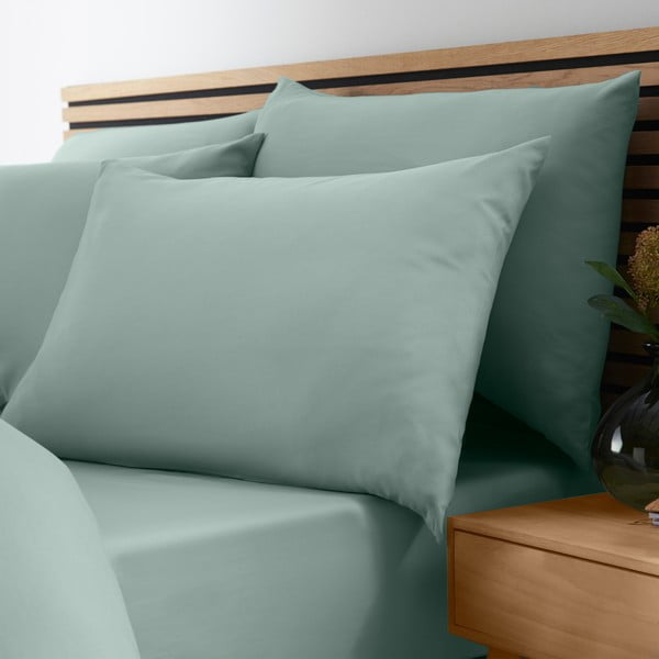 Zaļš palags ar gumiju 90x190 cm So Soft Non-Iron – Catherine Lansfield-image-1